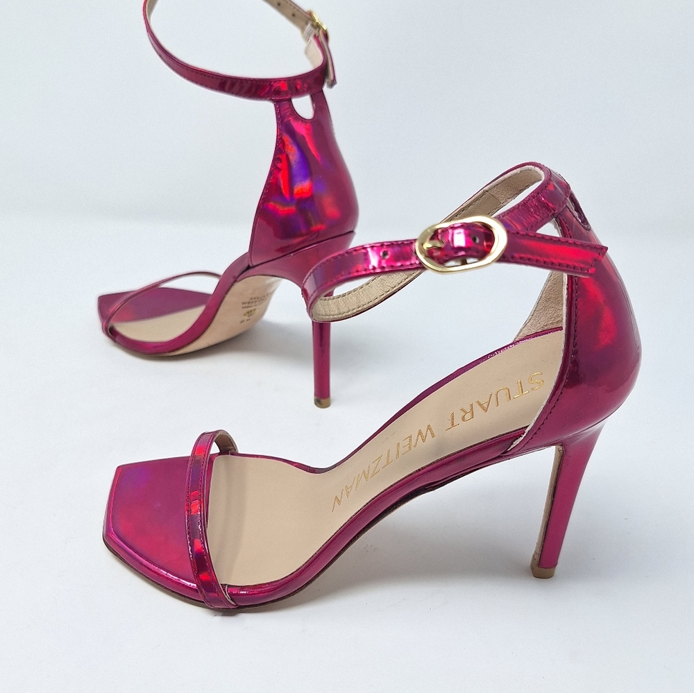 Stuart Weitzman Nudistcurve 100mm pink Sandals heels size 6.5